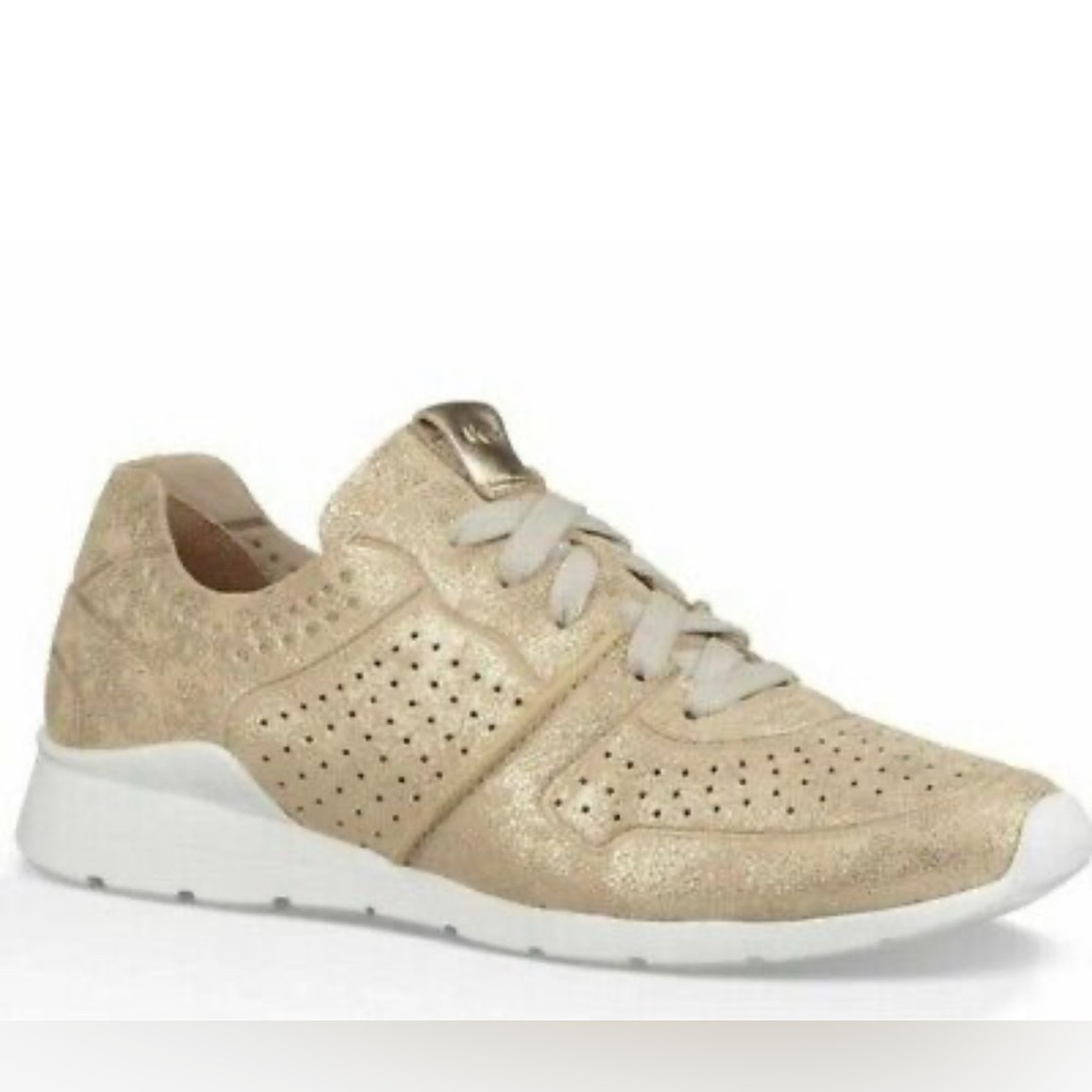 UGG Gold Stardust Leather Sparkle Sneakers